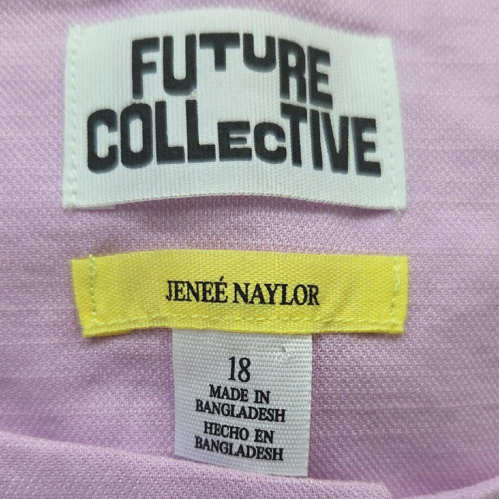 Future Colective Jenee Naylor Lavender Sleeveless Button-Up Vest - Picture 3 of 12